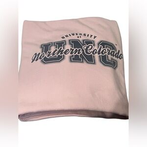 University of Northern Colorado Light Pink and Navy Blue Blanket